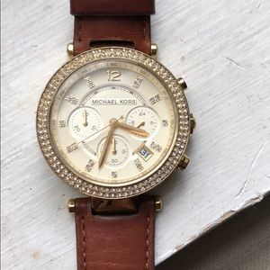MOVING SALE Genuine Leather Michael Kors Watch